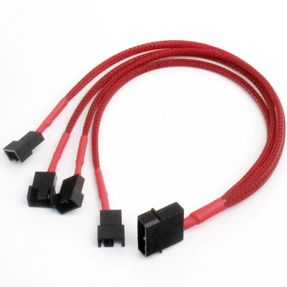 5pcs/pack 4pin Molex Ide Male To 4x 3-pin / 4-pin Male Connector 1 To 4 ...