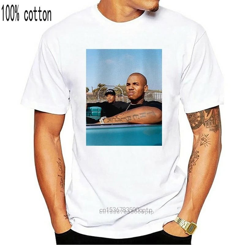 Черная футболка с рукавом Dr Dre &amp The Game в стиле хип-хоп Размеры M - 2XL | Мужская одежда