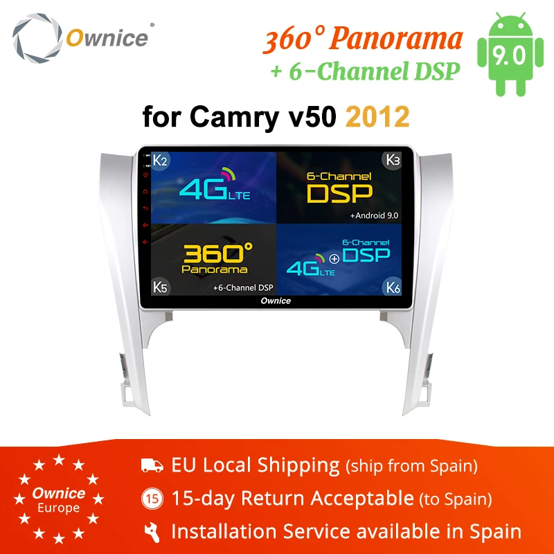 Ownice k3 k5 k6 Android9.0 автомобиль радио GPS стерео проигрыватель для Toyota Camry 2012 - 2016 Navi 8Core 4