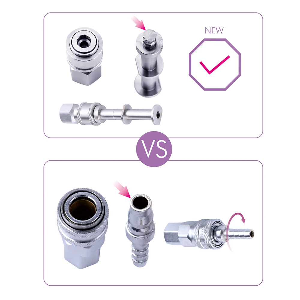 Hismith KlicLok System Adapter Convert to Quick Air Connector All-Metal Self-Lock Dildo Adapter Sex Machines Attachments