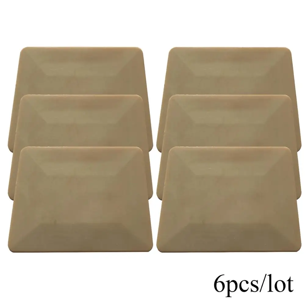 

6pcs Gold Red Trapezoidal Squeegee Window Tinting Soft Card Scraper Double-sided Advertising Wallpaper Body Color Film Tool 6A50