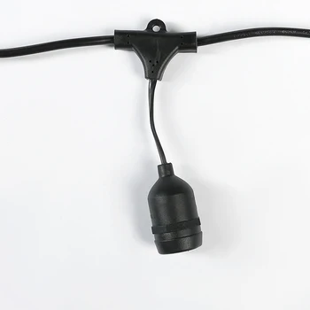 

Garland "Euro belt-light" 10 m, IP44, dark thread, pitch 40 cm, E27, fixing, 220 V