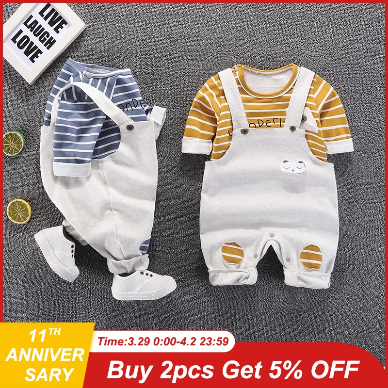 Trousers Overalls Suit Girls Infant Autumn Boys New Baby Casual Spring Long-Sleeve Cothing