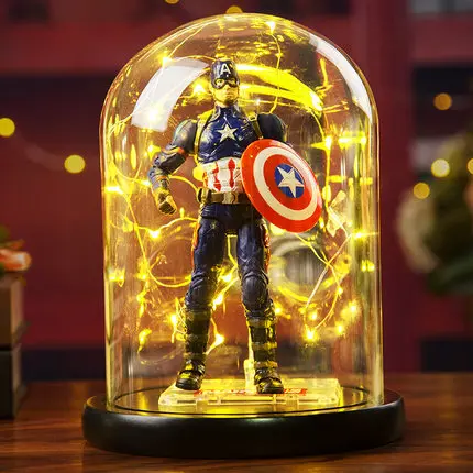 

The Avengers 4 Marvel Heroes Ant-Man/Thanos/Captain America Action Figure model Lighting Room decoration toy baby kids best gift