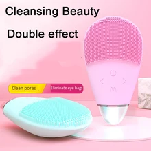 Электрический инструмент для очищения лица, силиконовая щетка для чистки пор, очиститель для очистки пор, Глубокая очистка пор, грязи, смазки, инструменты для ухода за кожей