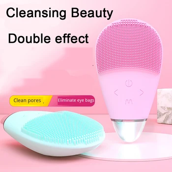 

Electric Face Cleansing Instrument Silicone Face Brush Pore Cleaner Clean Pores Deep Cleansing Pores Dirt Grease Skin Care Tools