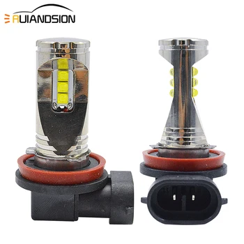 

2pcs 60W H8 H11 H7 H11 9005 HB3 9006 HB4 Car XT-E chips Canbus LED Fog Lights Bulbs AC/DC10-30V 900LM 6000K White Auto Fog Lamp
