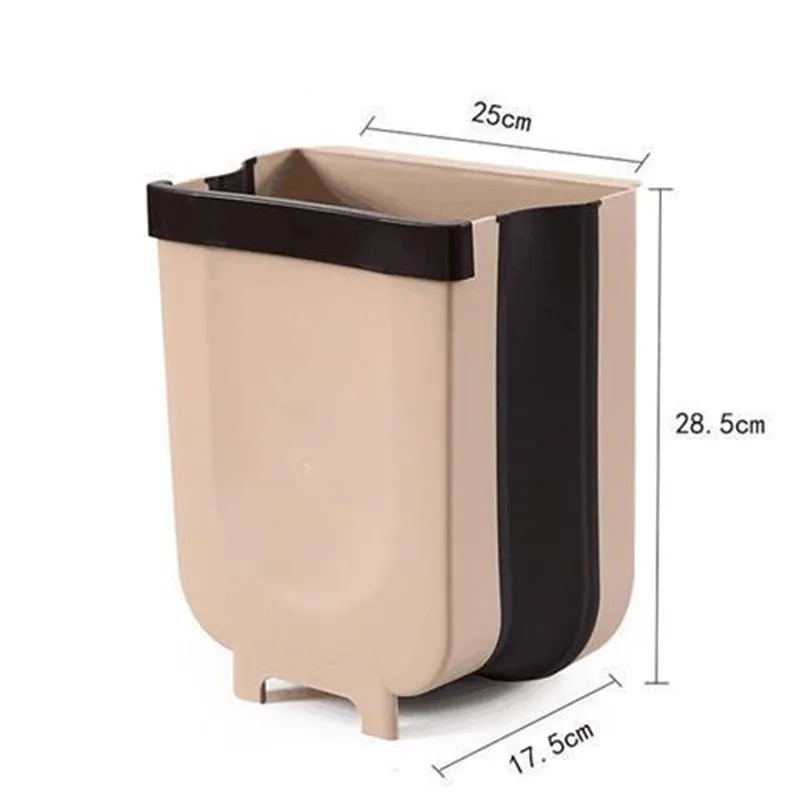 

Кухонный складной пластиковый контейнер для мусора, дверь шкафа, складной, безопасный материал, водонепроницаемый контейнер для ванной, туалета