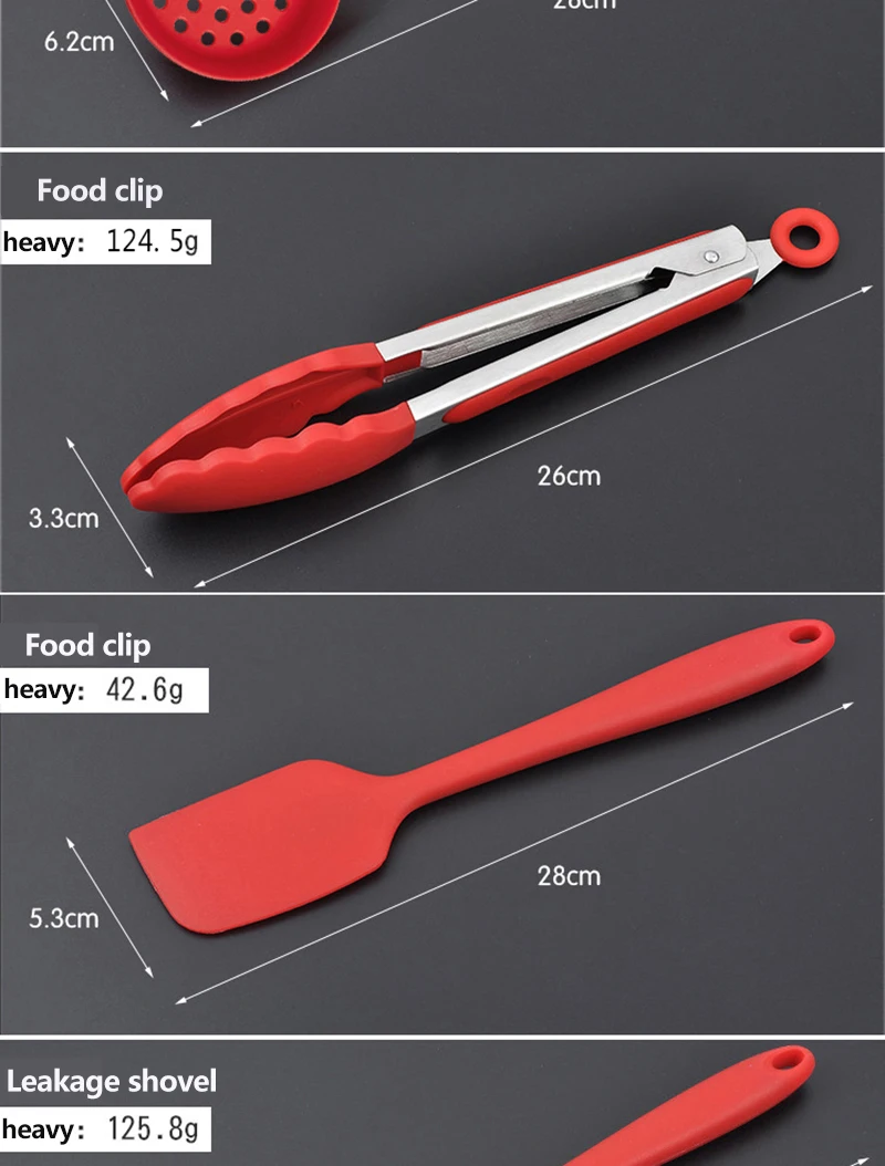 Practical 12 cover series DPAKB silicone kitchen utensils and appliances