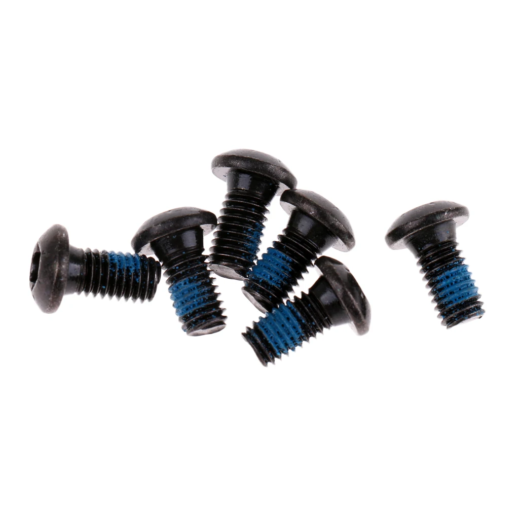 6x M5 X 12mm Bike Disk Brake Rotor Bolts Screws, Bicycle Water Bottle Screws