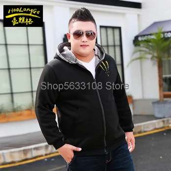 

Fat Men's Wear Plus Fat Plus Size Zipper Coat Sweater Fat Man Plus Velvet Thickness Tender Winter Pack Outerwear Xxxxxl