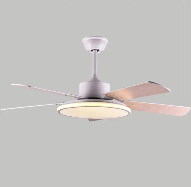 56 Inch LED chCeiling Fan Light Nordic Modern Dinning Room Bedroom Living Room Restaurant Solid Wood Fan Lamp Free Shipping - Blade Color: 2