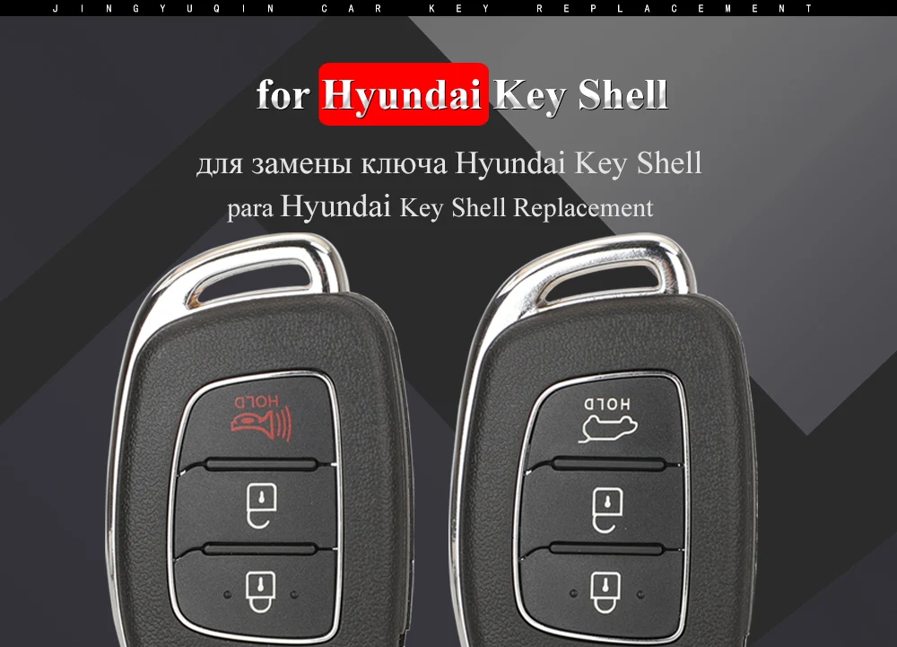 Keyforkess 10 pezzi Flip Shell chiave auto remota per Hyundai Santa Fe Creta Elantra Verna Solaris IX25 IX35 IX45 HB20 lama orizzontale - H94e1fb7f6055461dab93e35059adaa52e