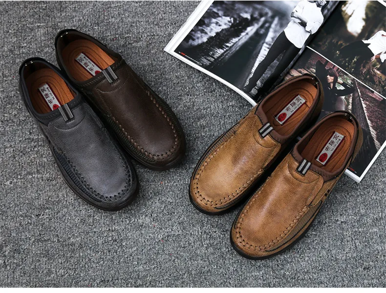 ZUNYU/новая торговая марка; размеры 38-47; Высококачественная Мужская Повседневная обувь; модная кожаная обувь для мужчин; летние мужские туфли на плоской подошве; Прямая поставка