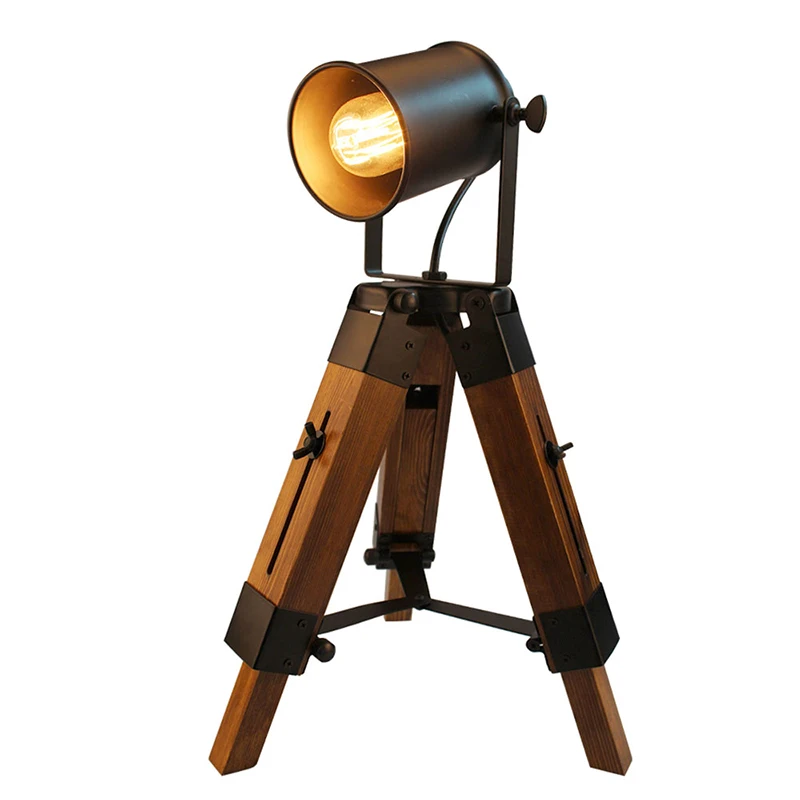 

Retro Creative LED Desk Lamp Loft Adjustable Table Lamp Vintage Bedside Light Bedroom Living Room Study Restaurant Home Decor
