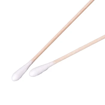 

100pc Medical Ear Care Wood Sticks Cosmetic Cotton Swab Cotton Buds Tip Disposable Wood Cotton Swab Eyelash Extension Tools