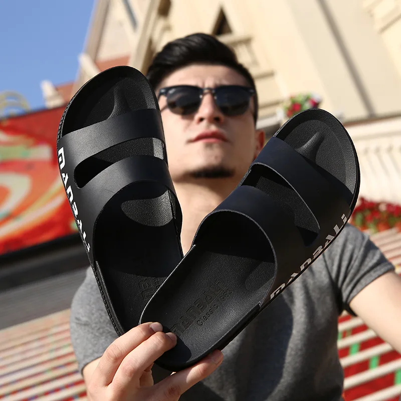 

Diffuse Bali Men WOMEN'S Slippers Single-strap Slipper Outer Wear Genuine Leather Korean-style Casual Anti-slip Slippers Cool Po