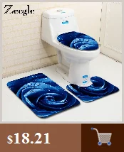 Zeegle 3D фланелевые Нескользящие Коврики для ванной комнаты набор туалетных ковриков абсорбирующий коврик для душевой комнаты стирающийся коврик для ванной комнаты