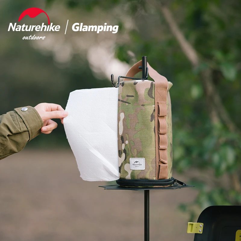 Camping Tissue Box Nature hike Outdoor Equipment Mini Kitchen Camouflage Tissue Box Outdoor Camping Household Camping Portable Hanging Pumping Tray