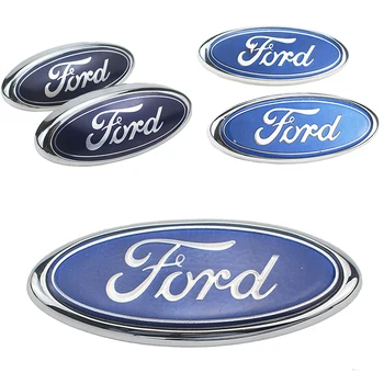 

1PCS Blue 3D Car Front Head Hood Bonnet or Rear Tail Bumper Trunk Boot Mark Emblem Logo Badge Sticker For fords Automotive goods