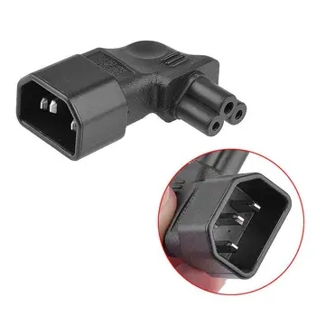 

1x IEC 320 C14 to C5 90 degree Right Angled Sosket Power Adapter Extension