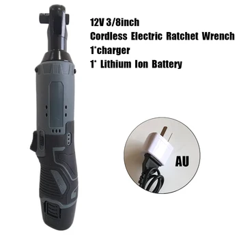 

12V 3/8inch Cordless Electric Ratchet Wrench With LED Light Battery Charger Kit Brand New And High Quality