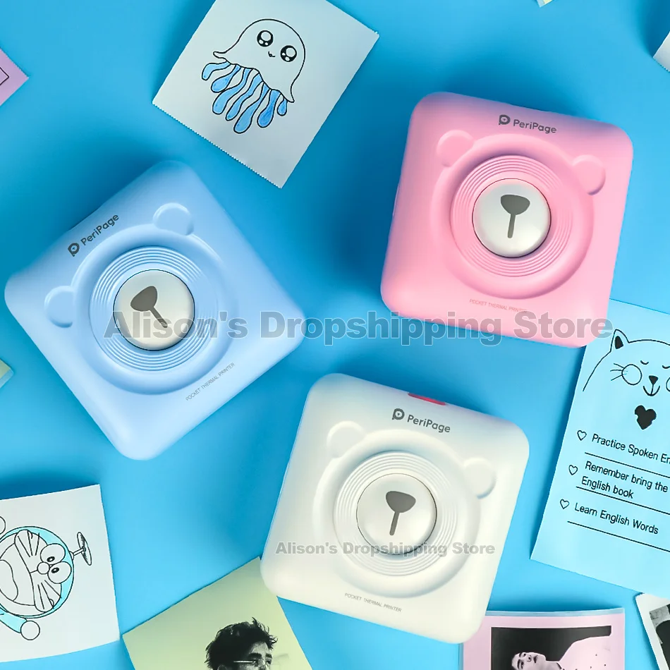 Карманный мини фототермальный принтер портативный мобильный Bluetooth 4 0