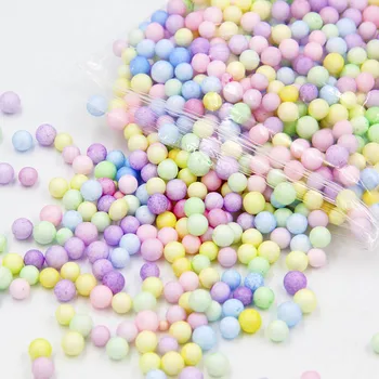 

10g/pack Colorful Foam Beads Supplies Balls DIY Snow Mud Particles Accessories Slime Balls Small Tiny Foam Beads For Foam Filler