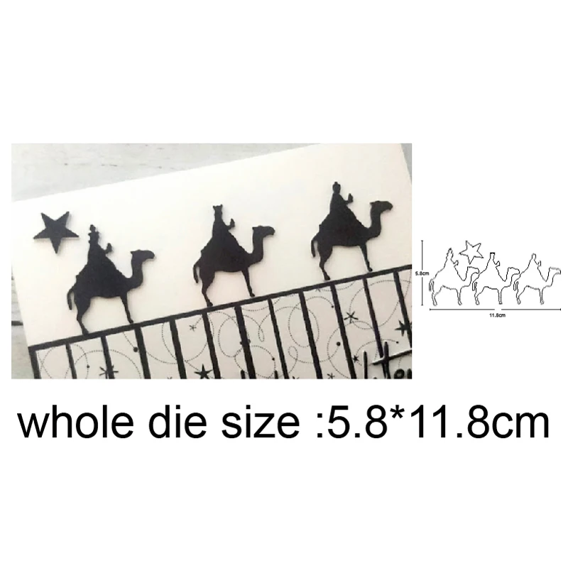 

Metal dies Religious camel prayers Embossing Frame Cutting Dies Scrapbooking dies Paper Cards Making Photo Decoration Craft Dies