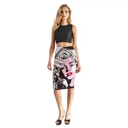 High Waisted Skirts for Women, 3D Printed, Sexy, Slim, Hip, Trend Summer 2016