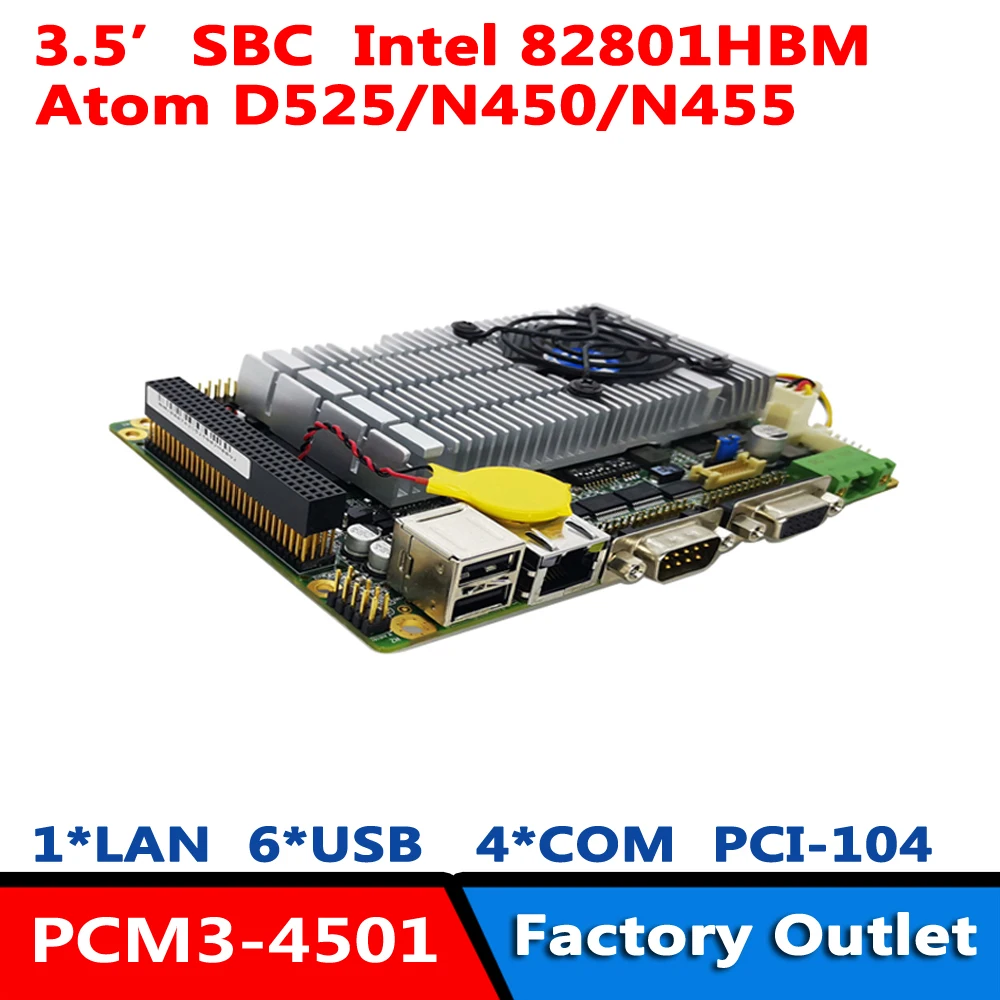 

3,5 "SBC Intel Atom D525 Встроенный промышленный компьютер, одна плата PCI104