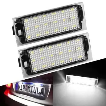 

2x Car LED License Plate Light For Renault Megane 2 Clio Laguna 2 Megane 3 Grandtour Twingo Master Error Free Number Plate Lamps