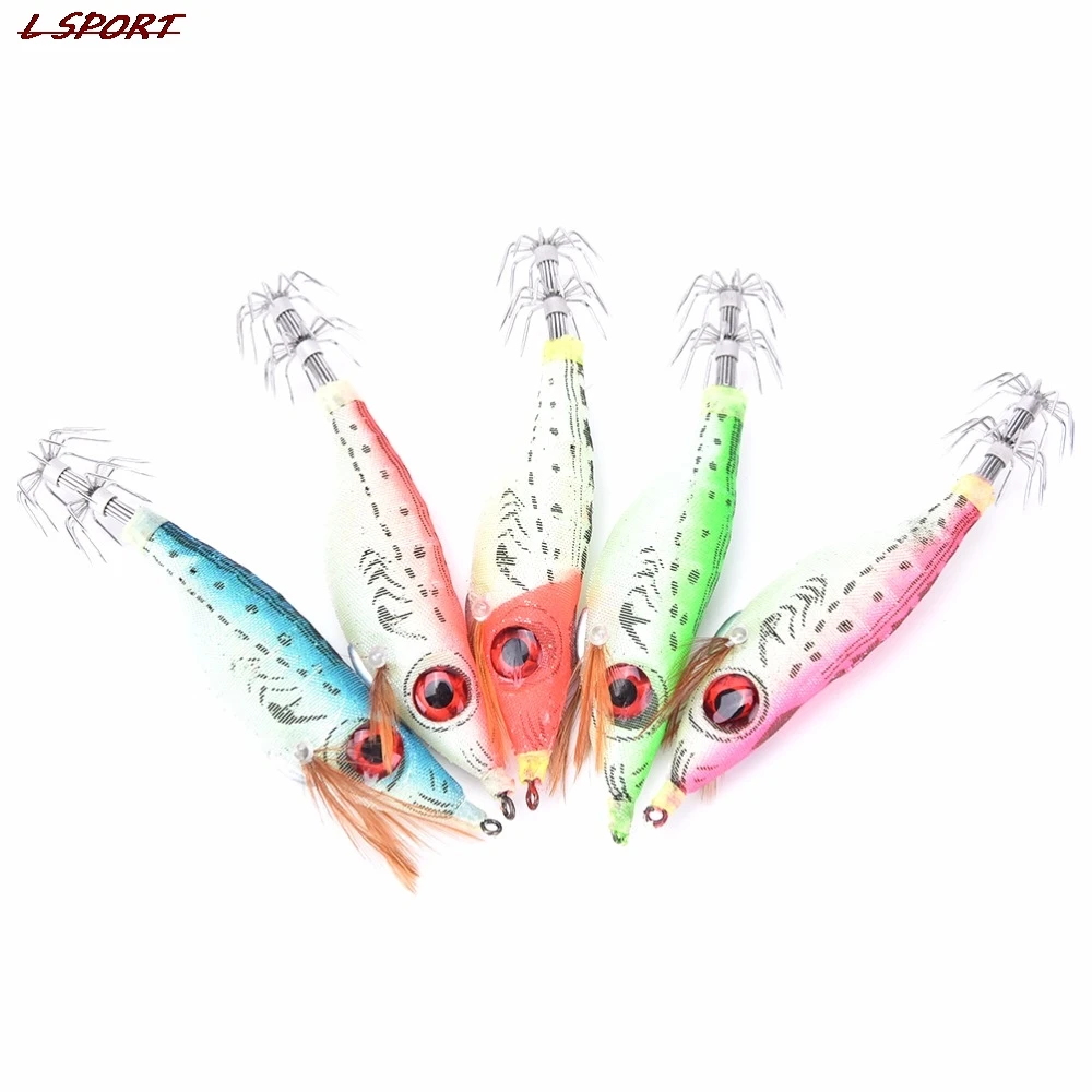5Pcs 9g 10cm Glow In Dark Luminous Fishing Lures Baits Fish Squid Shrimp Jigs Hooks | Спорт и развлечения