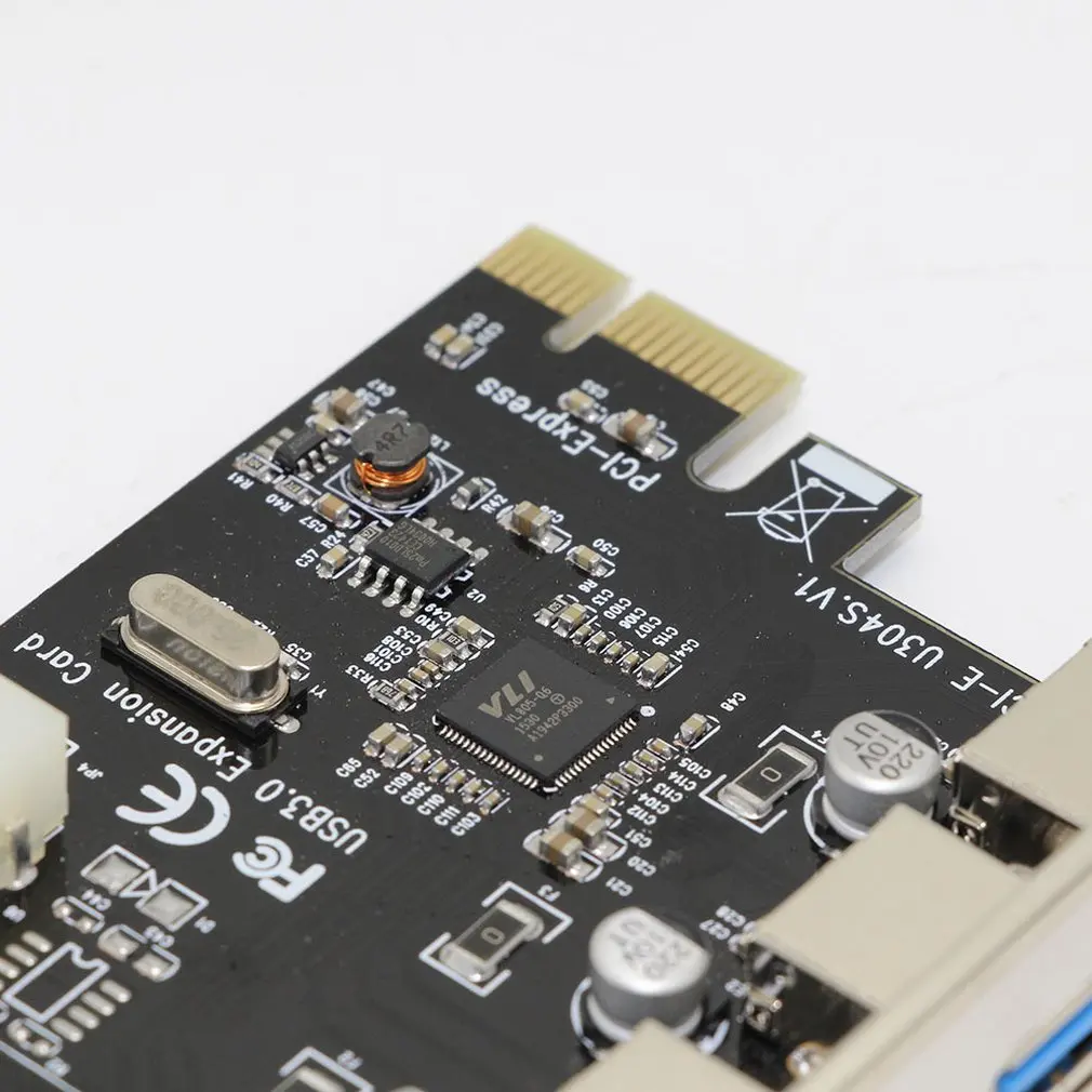 1 pcs Desktop Computer Usb3.0 Expansion Card Four Port Pci-E To Usb3.0 Expansion Card Adapter Card Usb3.0Hub