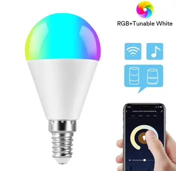 

Siri Voice Control 6W RGB Smart Light Bulbs Dimmable E27 B22 E26 E14 WiFi LED Magic Lamps Works With Alexa Google Smart Life App