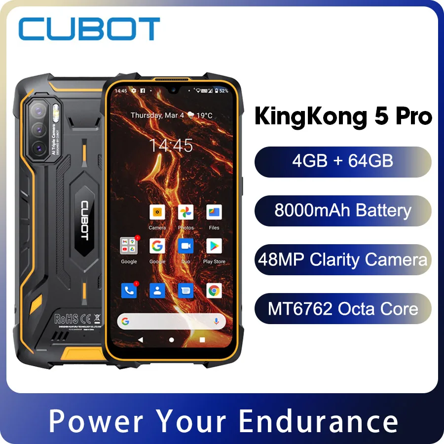 Cubot KingKong 5 Pro IP68/IP69K Waterproof Smartphone Rugged Phone ...