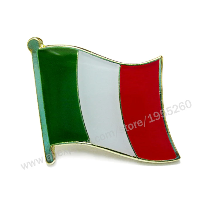 83 Italy Национальный флаг, металлический значок на лацкане, значок на булавке для флага по всему миру, голландский, Ирако, Индия, Израиль, Италия, Япония, Корея, либанский, Лаос, Латвийский - Цвет: 83 Italy