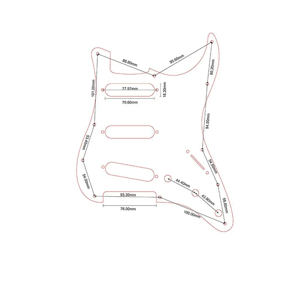 Электрогитары Pickuard ST Электрогитары SSS Накладку 3 слоя накладку с 13 шт. винты музыкальный инструмент, гитара аксессуары