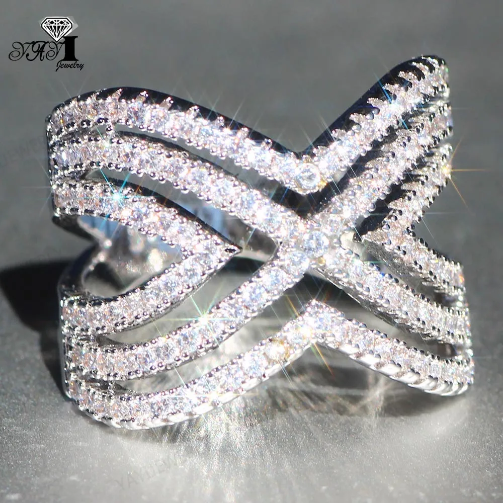 Ювелирные изделия yayi принцесса огранка 4.9CT Белый Циркон Серебро заполненные обручальные кольца с сердцем День Святого Валентина кольцо для девочек 1123
