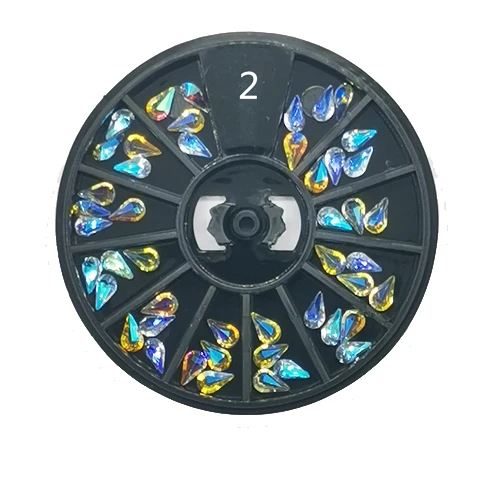 New 3D Resin Rhinestone In Wheel Symphony Korea/Japanese Style Nail 12 Design(ZP991) Nail Art Decorations Rhinestones DIY Wheel - Цвет: 2