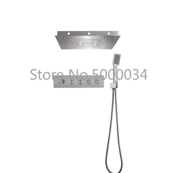 

Shower System Rectangular LED Shower Set,Color Changing Water Faucet