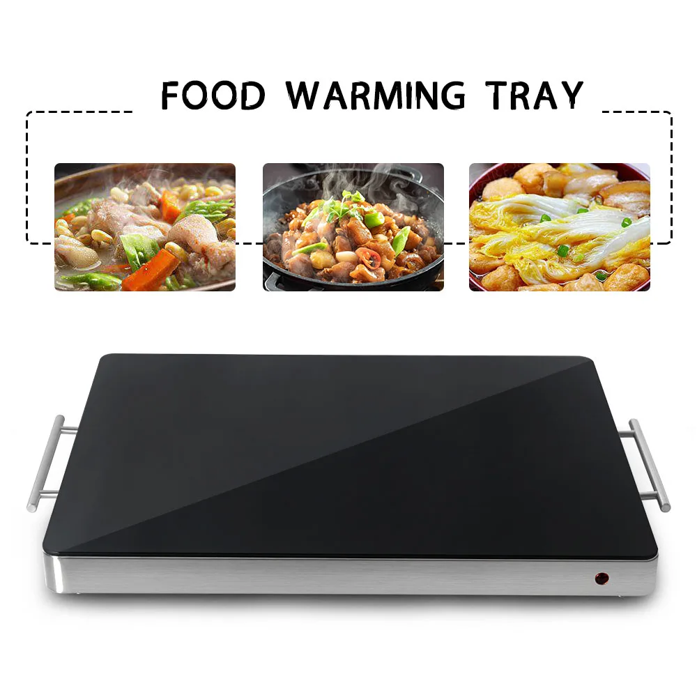 ITOP 400W Food Warmer Tray, Stainless Steel Hot Plate Food Insulation board Buffet Electric Heating Board Keep At 80 Celsius