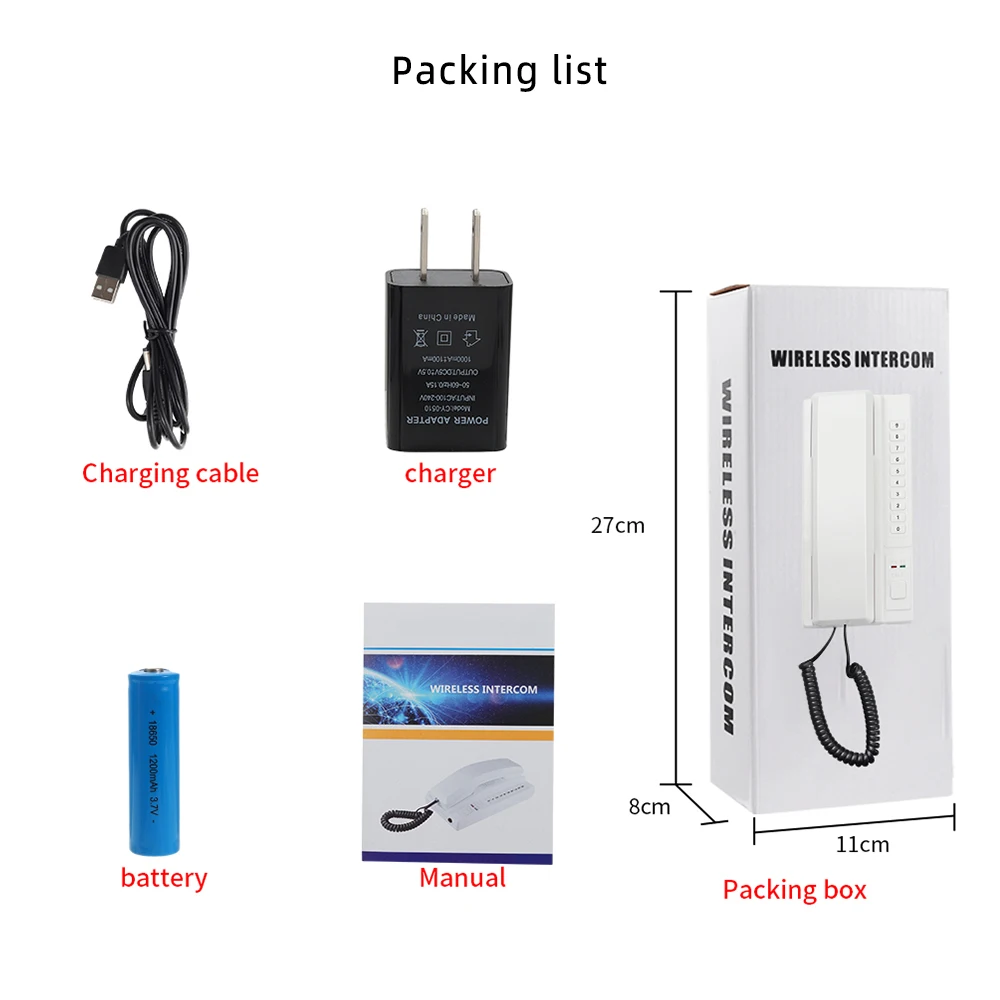 Jeatone 433MHZ ricevitori per appartamenti Wireless numero di chiamata sistema interfono espandibile sicuro per magazzino ufficio interfono hospit