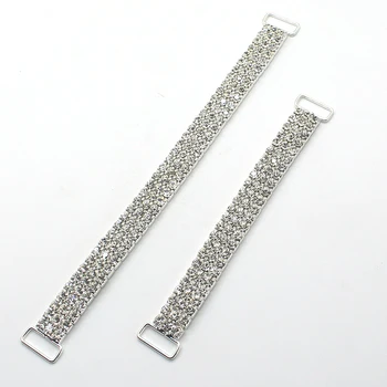 

1piece/lot Stretchable Rhinestone Chain Elasticity Bikini Buckle Connectors Buckles Clothing for Women Beachwear Connector