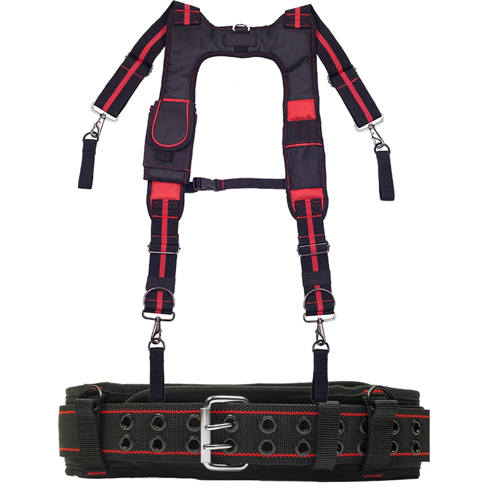 Cinturón Trabajo Acolchado Tourbon - Para Carpintero, Electricista, Constructor, Cuero, Ajustable 33-47 Pulgadas