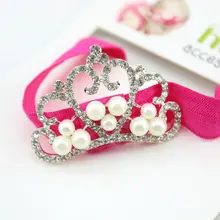 Европейский и американский ободок для волос стиль жемчужная Корона Детская повязка для волос эластичная лента Ebey аксессуары-специальное предложение
