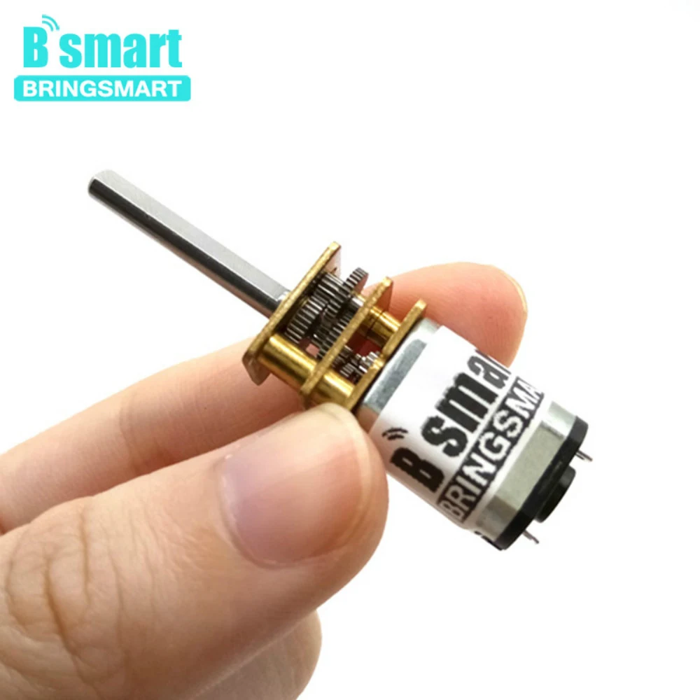 Микро двигатель постоянного тока Bringsmart 3 в 6 12 В 15 600 об/мин N20 с длинным валом D3 * 20