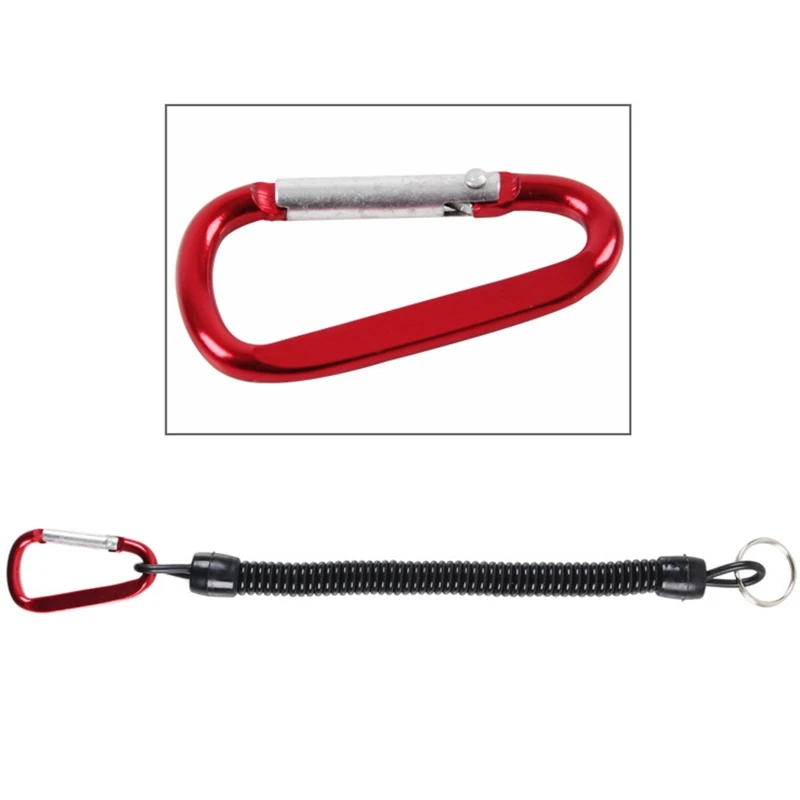 Anti-lost Spiral Spring Coil Lanyard Rope Safety Emergency Tool Spearfishing Parts Scuba Diving Set of 2 fishing lanyards