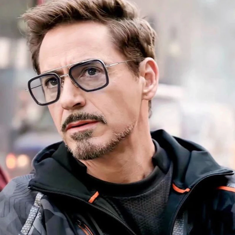 MOUGOL Роскошные модные мужские солнцезащитные очки Tony Stark в летном стиле, Мужские квадратные брендовые дизайнерские солнцезащитные очки Oculos Ретро Мужские железные очки