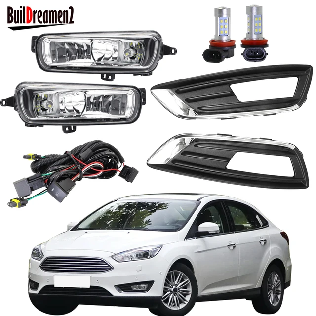 Car Front Bumper Fog Light Assembly Lampshade H11 Bulb Harness Wire Bracket  Cover For Ford Focus Mk3 2015 2016 2017 2018 - AliExpress